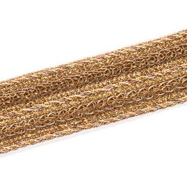 Krajková kovová stuha řetízek zlatá