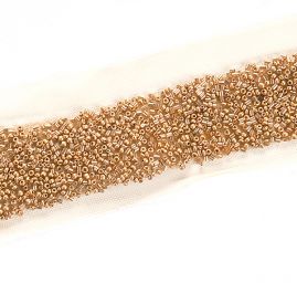 Stuha tylová lepený rokajl starozlatý