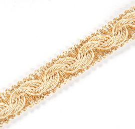 Oděvní prýmek vlnka zlatý