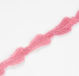 Krajka vsadka vyšívaná na tylu starorůžová