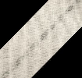 Šikmý proužek bavlna zažehlený 2cm smetanový