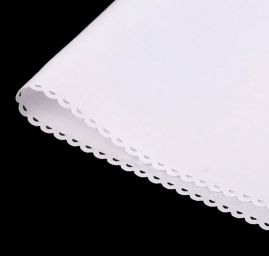 Kapesník bavlněný ozdobný lem do saka bílý