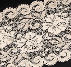 Krajka elastická béžová 13 cm