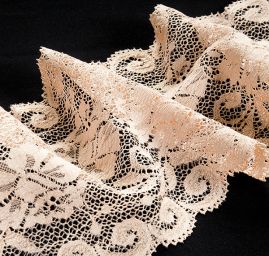 Krajka elastická béžová 13 cm