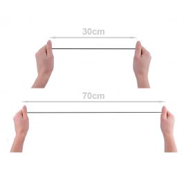 Guma pruženka kulatá 1,2mm lomená klobouková sv.krémová