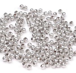 Korálek kovový stříbrný balení 50g