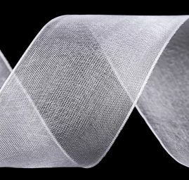 Stuha organzová průsvitná šíře 4cm bílá