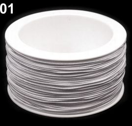 Guma pruženka kulatá 1,2mm klobouková bílá