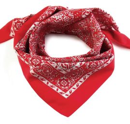 Bavlněný šátek paisley/kašmírový vzor 70×70 cm červený