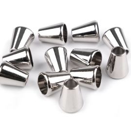 Koncovka kovová nikl stříbrná velká hladká