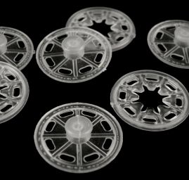 Patentky plastové Ø25 mm transparent