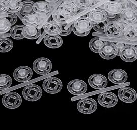 Patentky plastové Ø13 mm vel. 5 transparent