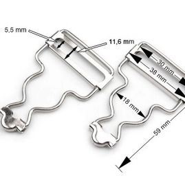 Spona laclová drátová 30mm staromosaz