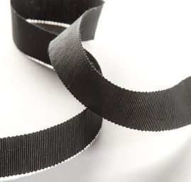 Rypsová stuha šíře 25mm jemná černá