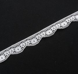 Krajka lem pevnější bílá