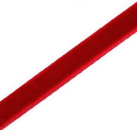 Stuha sametová sametka 13mm červená