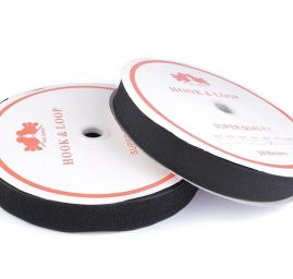 Suchý zip 30mm háček + plyš černý