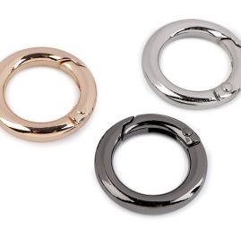 Karabina kulatá na klíče průměr 18mm nikl černá