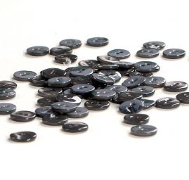 Knoflík perleťový dvoudírkový šedomodrý