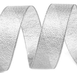 Stuha rex stříbrná 20mm