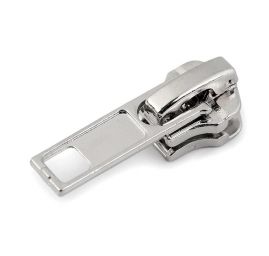 Jezdec na kovový zip 5mm nikl stříbrný