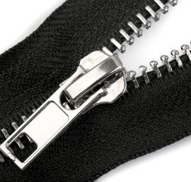 Jezdec na kovový zip 5mm nikl stříbrný