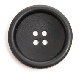 Knoflík plastový černý matný velký