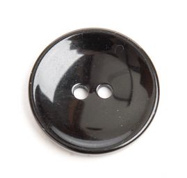 Knoflík plastový dvoudírkový černý hladký malý