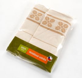 Kuchyňské utěrky krémová/béžová 2 ks