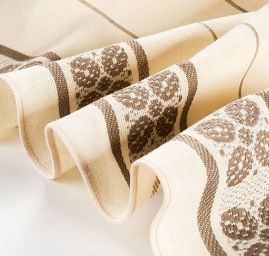 Kuchyňské utěrky krémová/šedá 2 ks