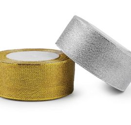 Stuha lurex zlatá 38mm