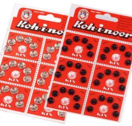 Patenty kovové velikost č.1 8,5/8mm černá