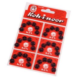 Patenty kovové velikost č.1 8,5/8mm černá