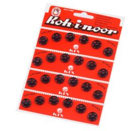 Patenty kovové velikost č.6 15,9/15mm černá