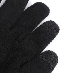 Rukavice strojově pletené černé dotykové
