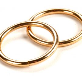Kovový kruh Ø35mm  zlatý