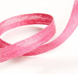 Stuha jutová přírodní šíře 15mm růžová