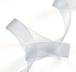 Stužka šifonová 12mm šedá světlá