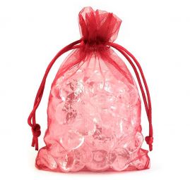 Dárkový pytlík organzový červený, 17×19 cm