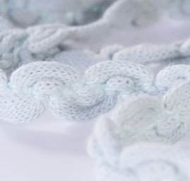 Pleteninová porta vlnky světle modrá