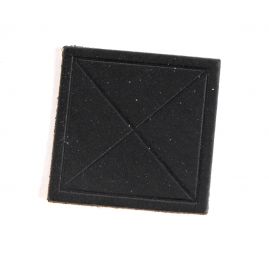 Nažehlovačka čtverec s prošitím kříže černá 