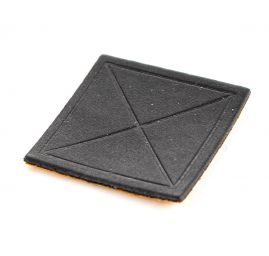 Nažehlovačka čtverec s prošitím kříže černá 