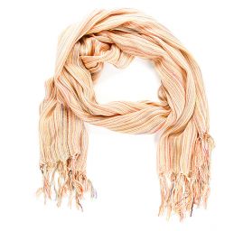 Šála jemná s třásněmi žlutá