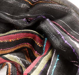 Šála jemná s třásněmi černá