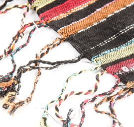 Šála jemná s třásněmi černá