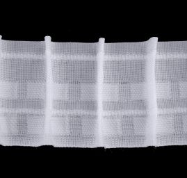 Záclonovka šíře 60 mm tužkové řasení bílá