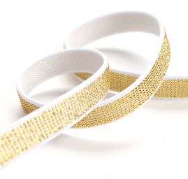 Guma 10mm s lurexem zlatá