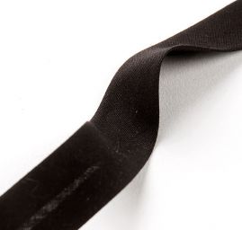 Šikmý proužek bavlna směs zažehlený 3cm černý