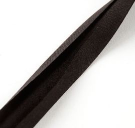 Šikmý proužek bavlna směs zažehlený 3cm černý