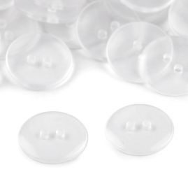 Knoflík mandlovací velikost 20 mm průsvitný
